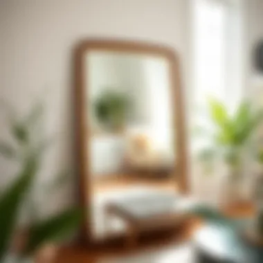 Mirror Reflecting Light in a Bright Space Mirror reflecting light in a bright room