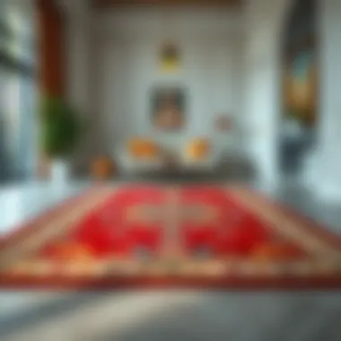 Colorful Persian Carpet Colorful Persian carpet displayed on an elegant floor