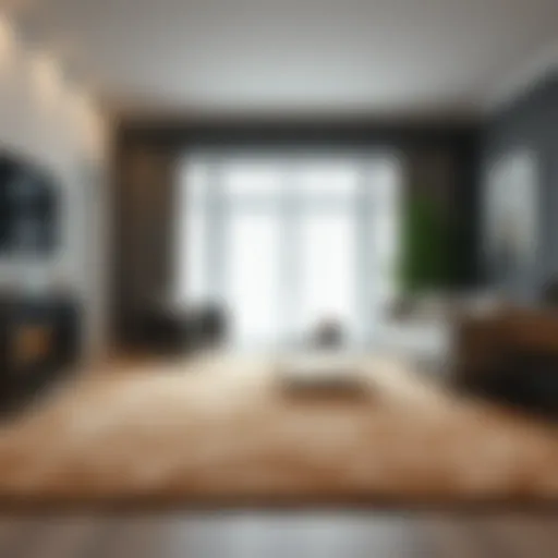 Luxurious wool carpet in a modern living room setting