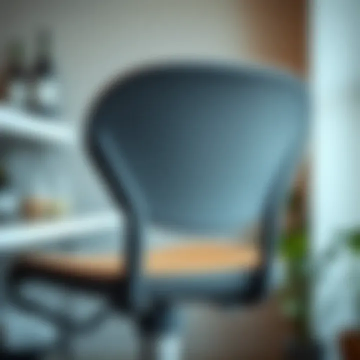 Ergonomic Back Support Features Close-up of a bar stool showcasing its ergonomic back support