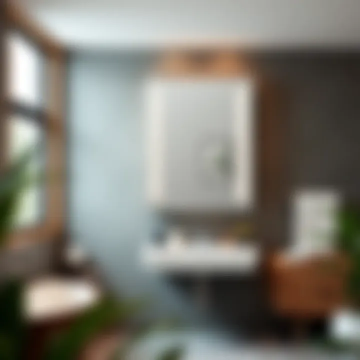 Innovative Space-Saving Solutions in Medicine Cabinets Modern bathroom layout showcasing innovative space-saving medicine cabinet.