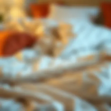 Variety of Bedding Materials in Duvet Sets Arrangement of various bedding materials used in duvet sets