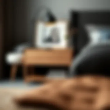 Sustainable Design Nightstand Stylish nightstand made from sustainable materials showcasing eco-friendly design