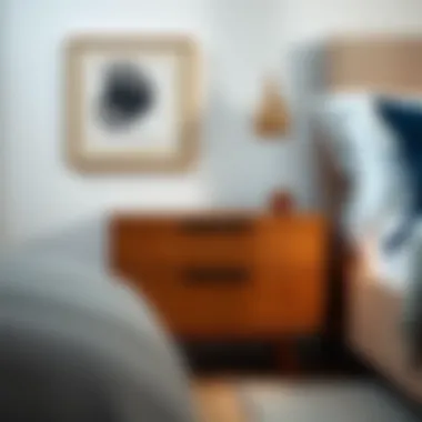 Contemporary Minimalist Nightstand Minimalist nightstand featuring sleek lines and modern drawers