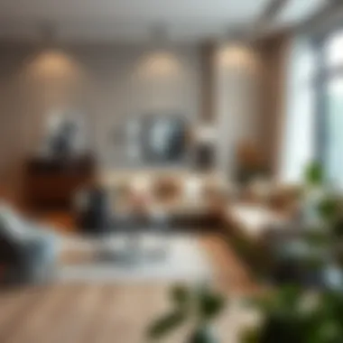 Modern Living Room with Queen Size Sleeper Sofa Elegant queen size sleeper sofa in modern living room setting