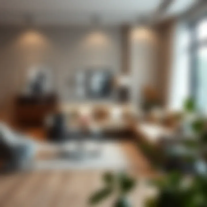 Modern Living Room with Queen Size Sleeper Sofa Elegant queen size sleeper sofa in modern living room setting