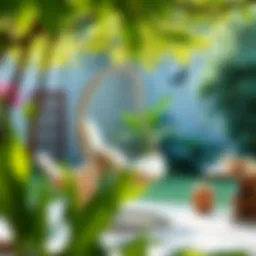 Stylish Big Lots hanging egg chair in a serene garden setting