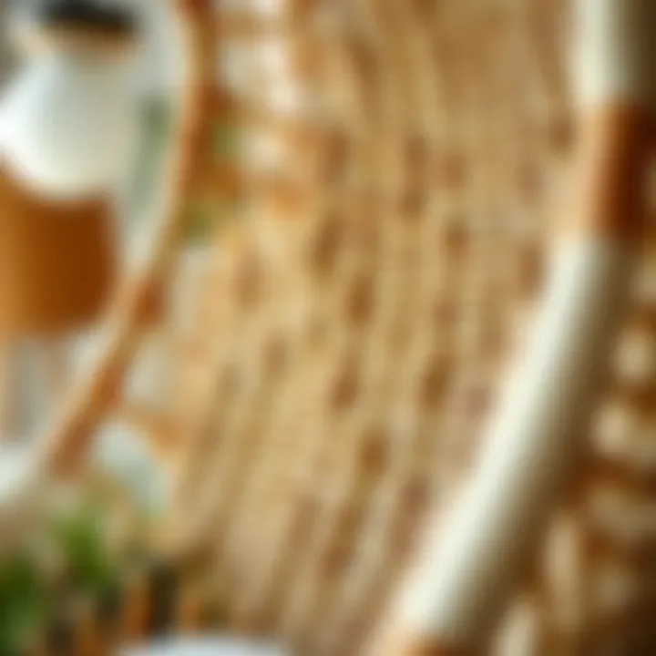Intricate Weaving Detail of Big Lots Hanging Egg Chair Close-up of the intricate weaving patterns on a hanging egg chair