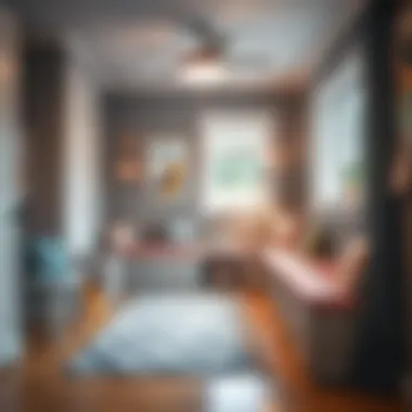 Playroom featuring multifunctional storage benches