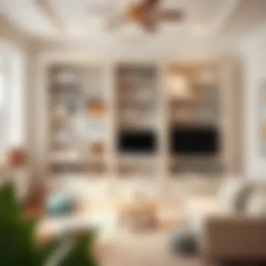 Innovatively designed shelving units for playroom storage