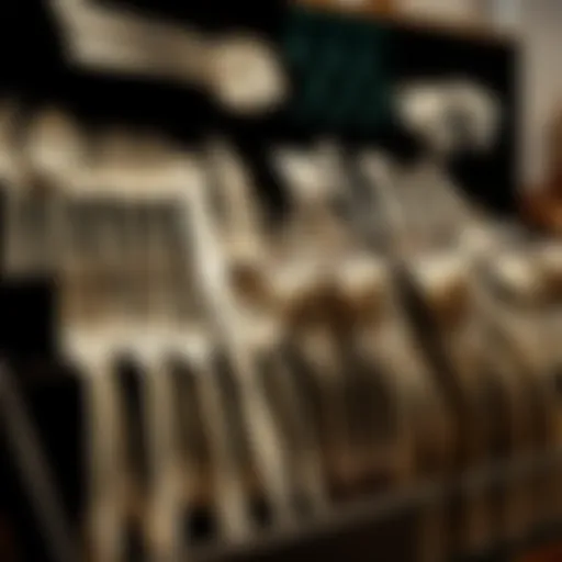 Elegant Display of Silverware Types Variety of silverware types displayed elegantly