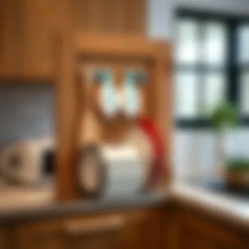 Stylish cabinet door lid rack showcasing efficient space utilization