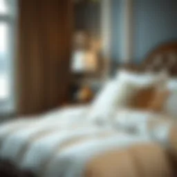 Luxurious down alternative comforter set on a stylish bed