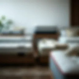 Different types of mattresses displayed