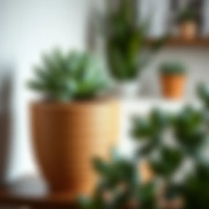 Creative design of a 6-inch succulent pot in modern decor