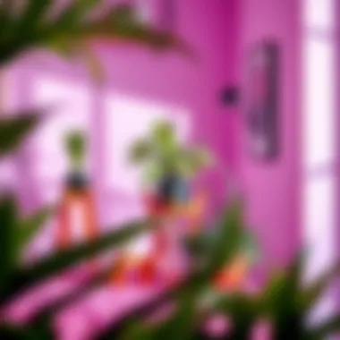 Modern Aesthetic of Colorful Plant Stands Vibrant plant stand showcasing a modern design