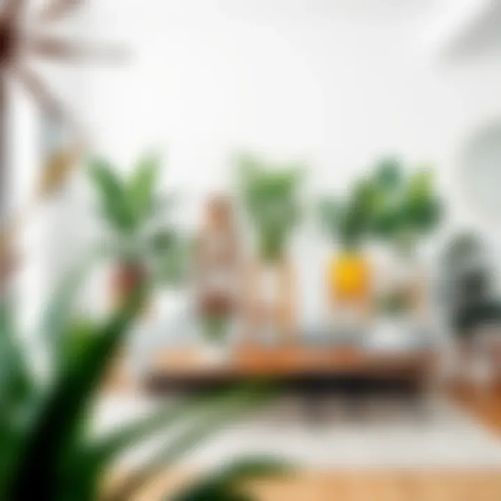 Integrating Plant Stands into Living Spaces Stylish living room featuring various plant stands