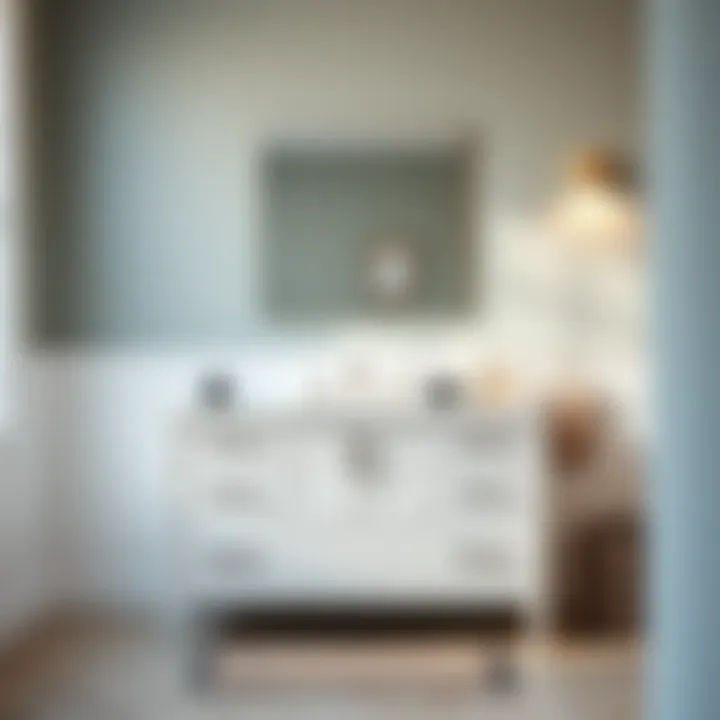 Stylish 18-inch white bathroom vanity showcasing modern design