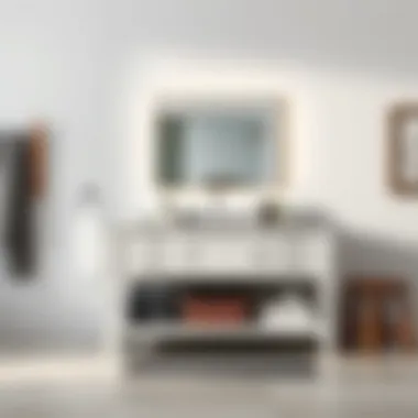 Elegant 18-inch white bathroom vanity with unique features