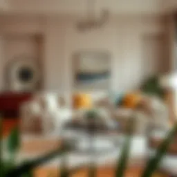 Elegant living room featuring stylish two-piece slip covers in a modern setting