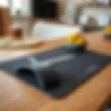 A flexible silicone cutting mat showcasing its texture and durability