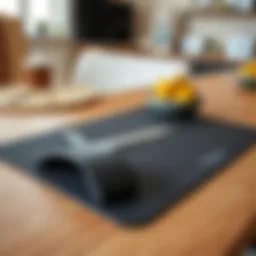 A flexible silicone cutting mat showcasing its texture and durability