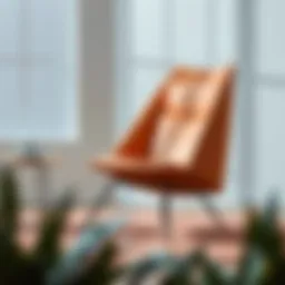 Stylish modern chair with unique geometric design