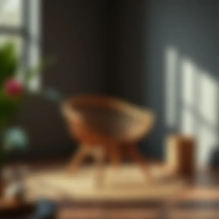 Sustainable wooden chair blending nature with modern design