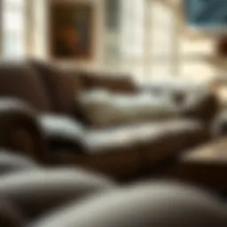 Luxurious couch with fresh cushion stuffing