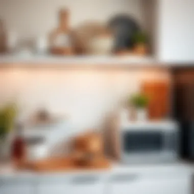 Diverse Materials for Countertop Shelves Various materials used for countertop appliance shelves highlighting durability and style