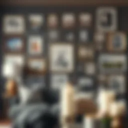 A beautifully arranged gallery wall showcasing various types of wall art that capture special moments