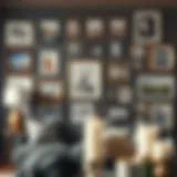 Gallery Wall of Memories A beautifully arranged gallery wall showcasing various types of wall art that capture special moments