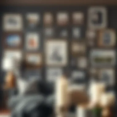 Gallery Wall of Memories A beautifully arranged gallery wall showcasing various types of wall art that capture special moments