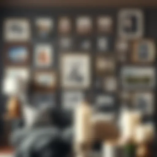Gallery Wall of Memories A beautifully arranged gallery wall showcasing various types of wall art that capture special moments