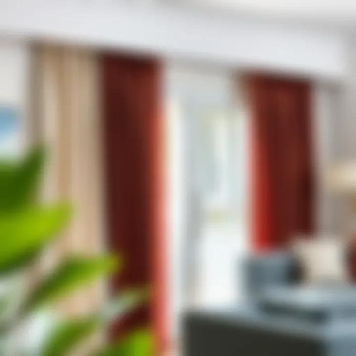 Various materials and styles of curtains suitable for sliding glass doors