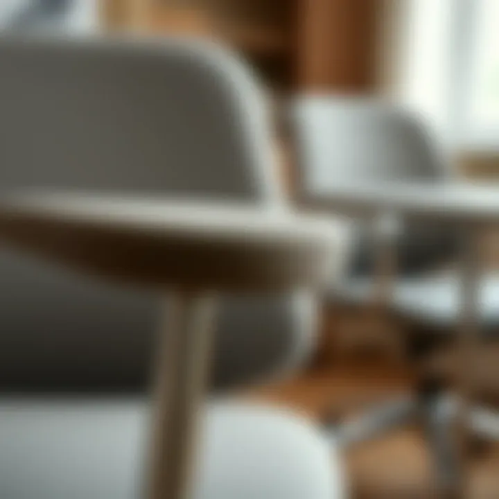 Close-up of high-quality chair materials highlighting texture and design