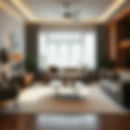 Stylish living room featuring modern furniture