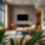 Elegant 24-inch high chaise lounge in a modern living room setting