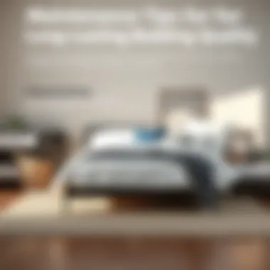 Infographic detailing maintenance practices for extending the lifespan of bedding.