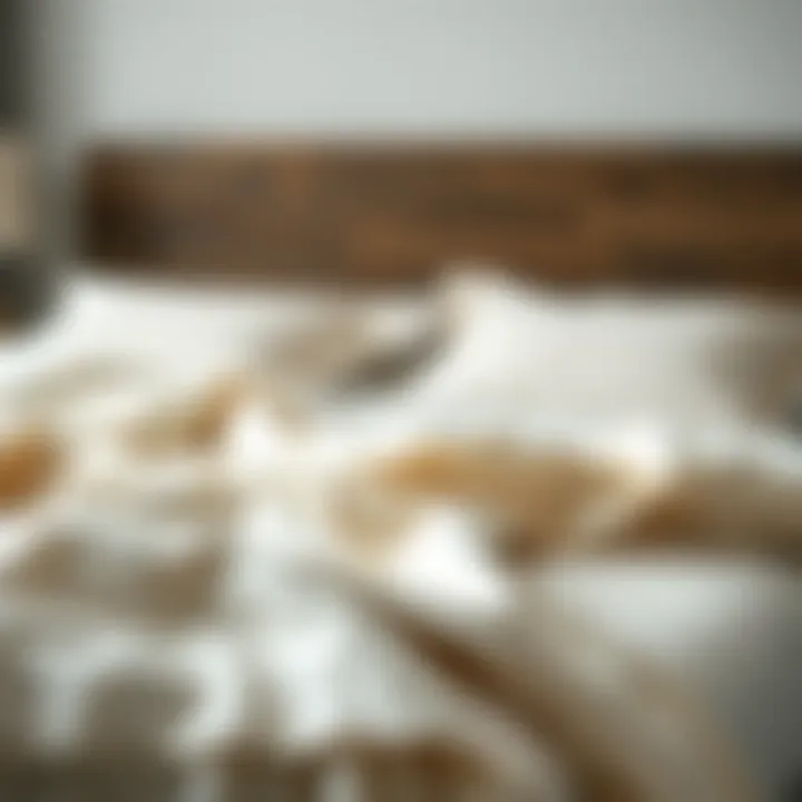 Visual representation of different materials used in high-quality sheets, emphasizing breathability.