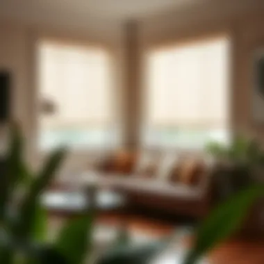 Energy-Efficient Roller Shades in a Cozy Room Energy-efficient roller shades enhancing room ambiance