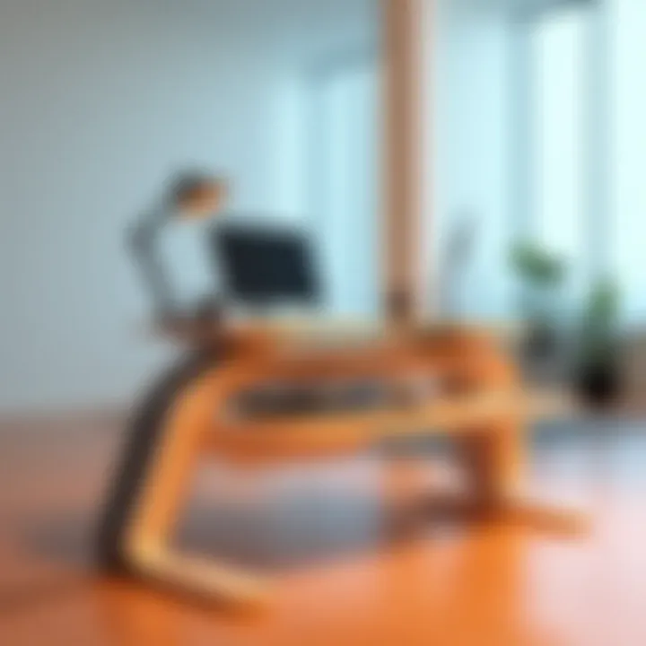 Futuristic sit-stand desk reflecting modern design trends