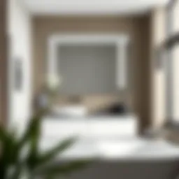 Elegant modern bathroom vanity with sleek design