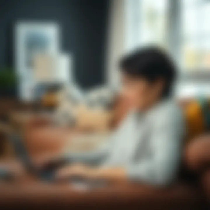 Seamless Online Shopping for Ashley Furniture Customer reviewing Ashley Furniture online shopping experience