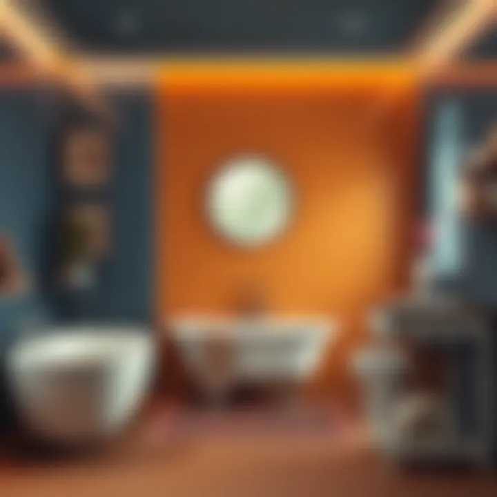 Color palette selection for bathrooms
