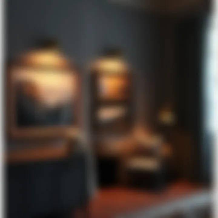 Beautifully lit artwork showcasing enhanced interior decor