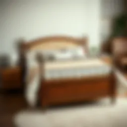 Elegant bed rail design for queen size bed