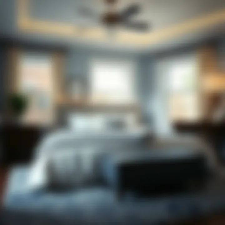 Chic bedroom featuring a well-styled queen bed