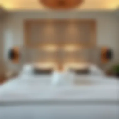 Luxurious king bed with plush bedding