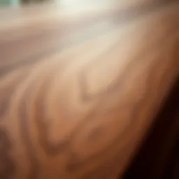 Close-up of black walnut veneer showcasing its rich grain patterns